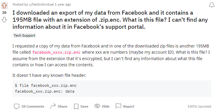 Encrypted file discussion