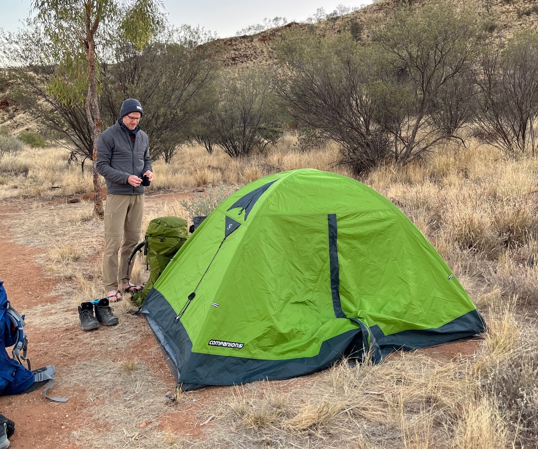 Phil carried this tent for he and Elise. I didn't envy him. Too much weight for me