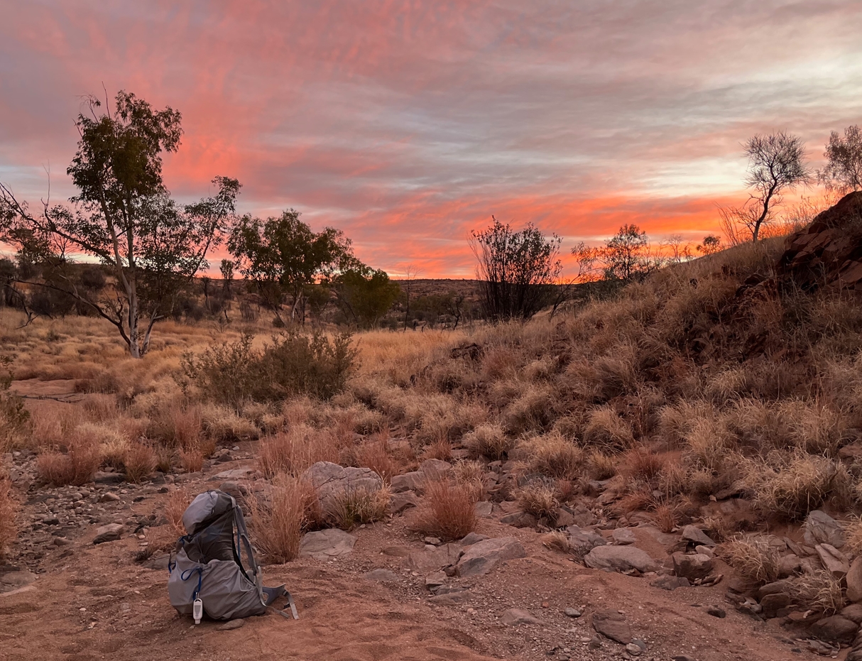Morning colors as we prepare to break camp.