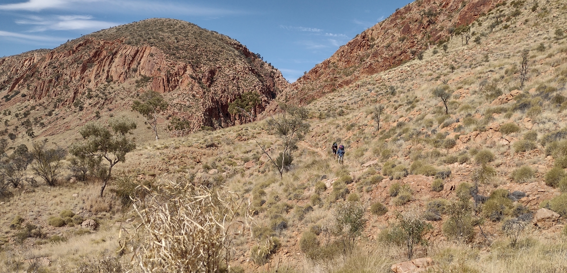 Elise and Phil marching west out of Ellery.
