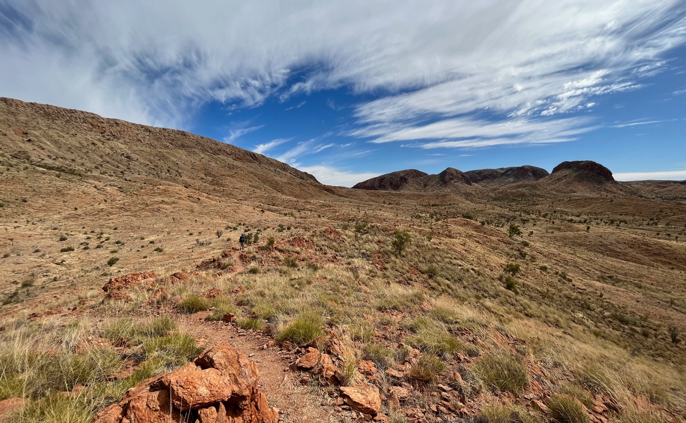 Looking west from the small knoll towards Spring Gap.