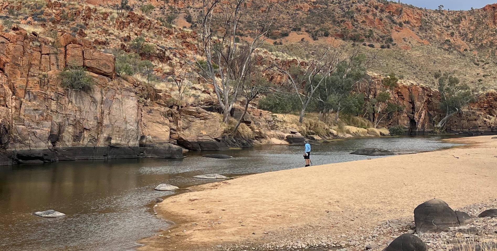 Fraser scoping out a large waterhole.