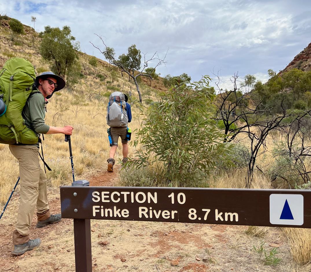 Leaving Ormiston Gorge.