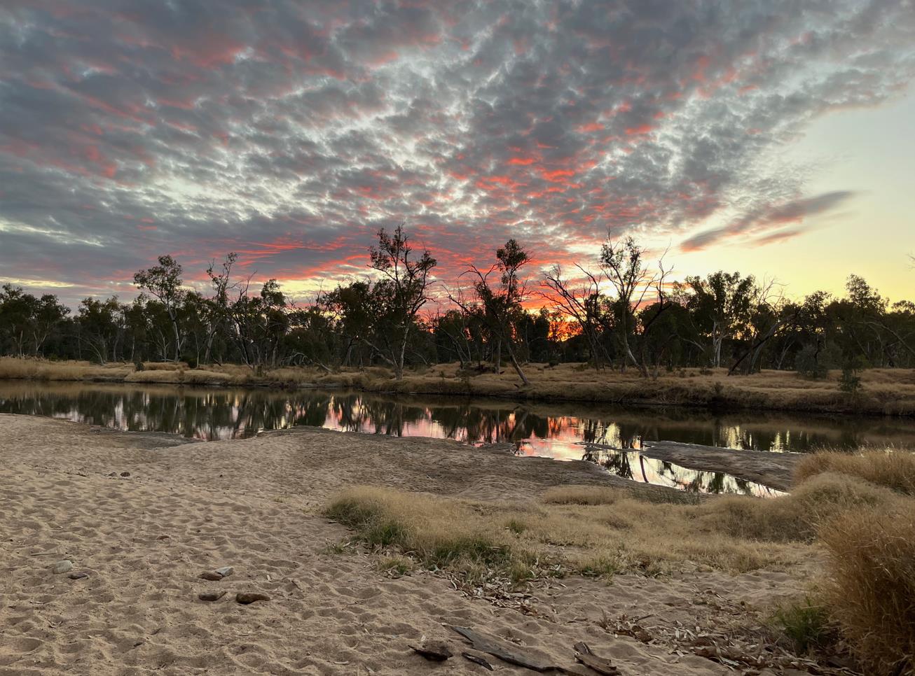 Sundown at Finke River.