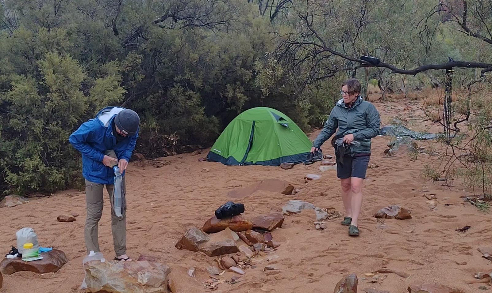 A wet morning at Rock Bar Gap.