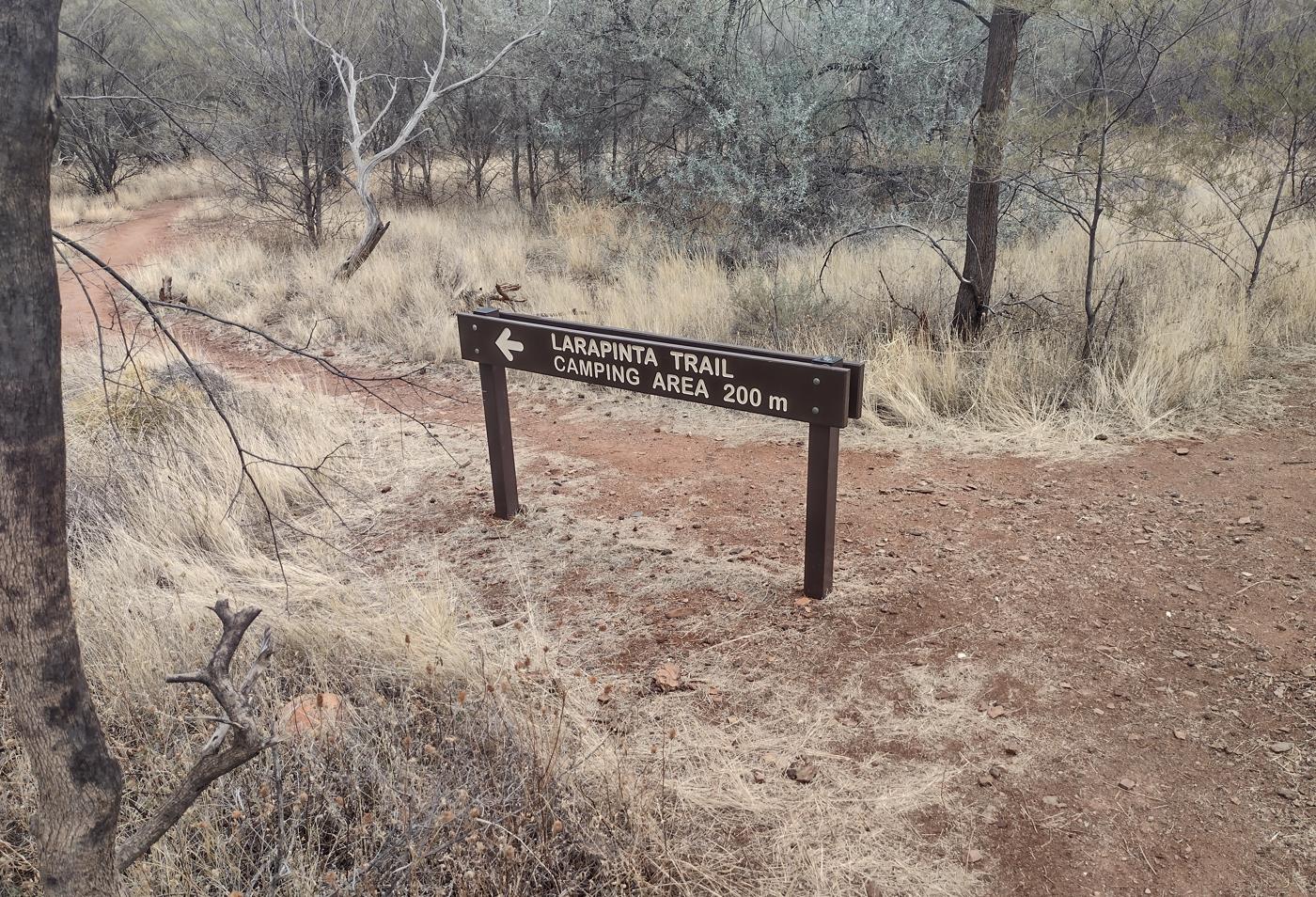 The final sign before the finish.