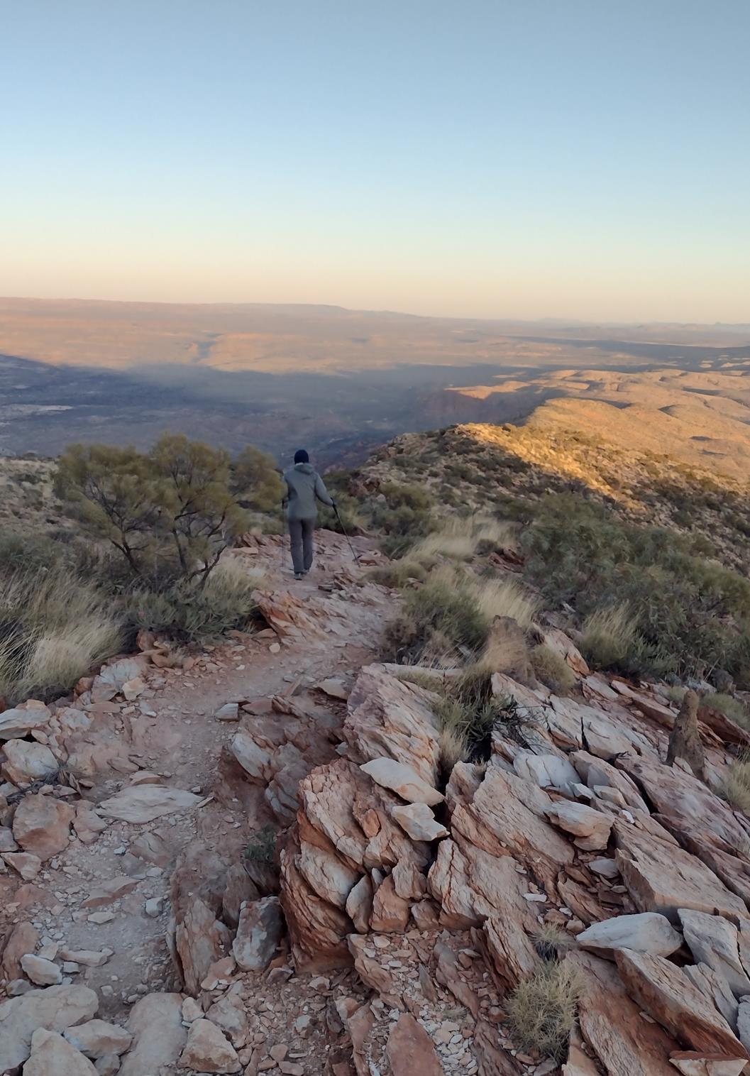 Elise on the descent.