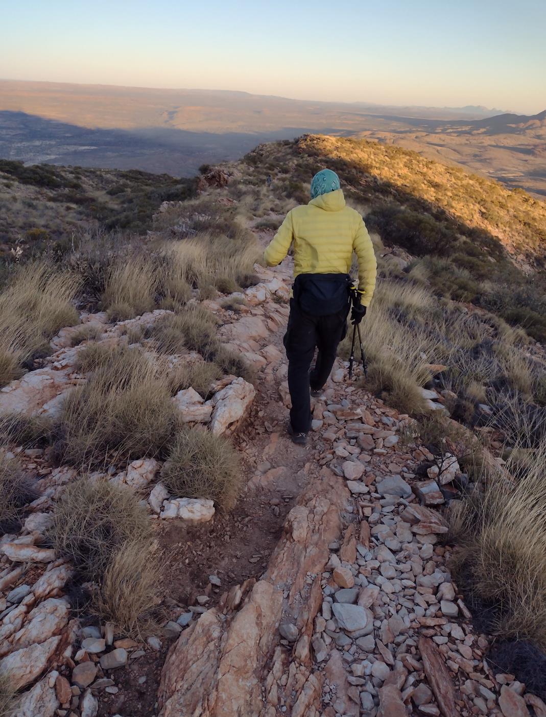 Fraser on the descent.