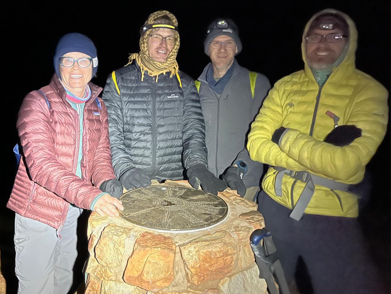 At the Sonder summit marker.